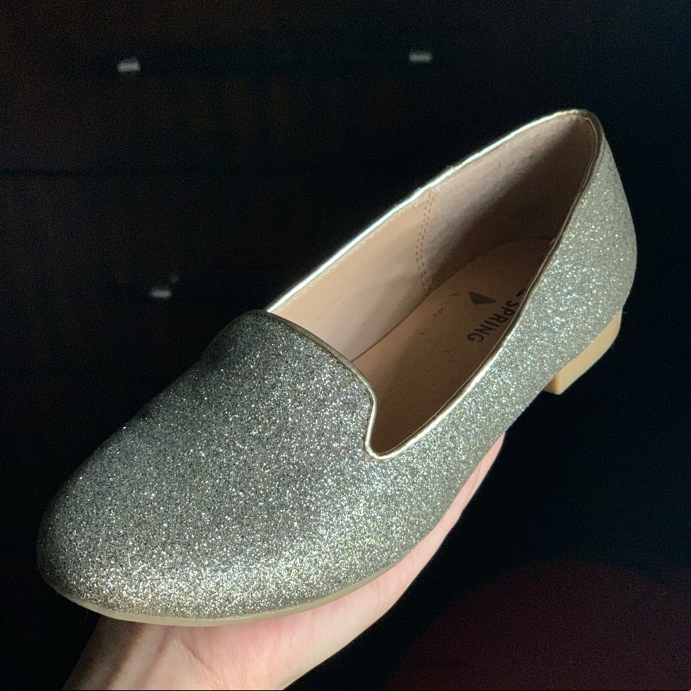 Golden Glitter Flats